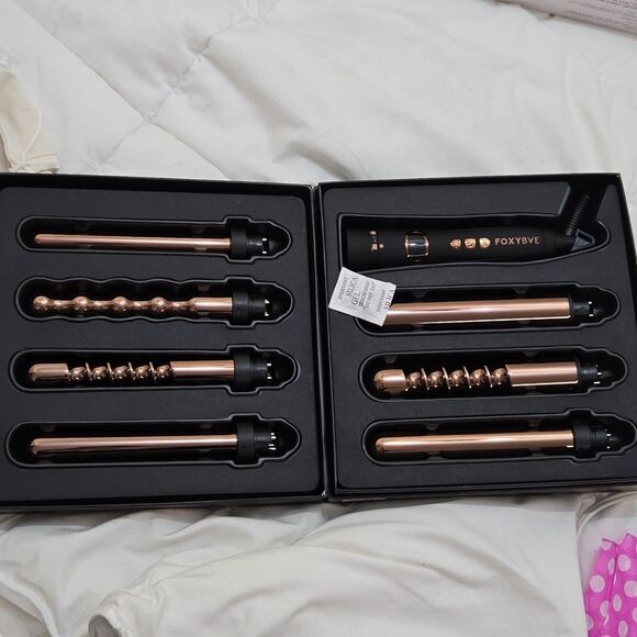 FoxyBae Titanium Rose Gold 7 in-1 Curling Wand Set - Picture 2 of 4